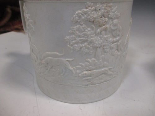 Lot 323 - Three Castleford type pottery porter mugs,...