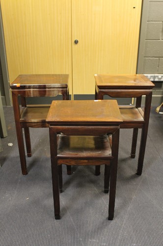 Lot 450 - Three Chinese hardwood stands