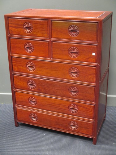 Lot 169 - A Chinese large chest of drawers, modern,...