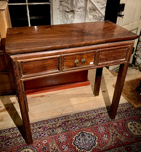 Lot 151 - A Chinese side table with central drawer, 20th...