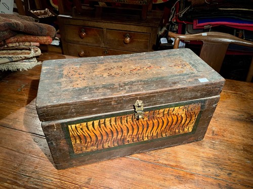 Lot 153 - An oriental red lacquered chest, perhaps...