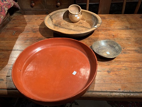 Lot 81 - An Indian wood food bowl, early 20th century,...