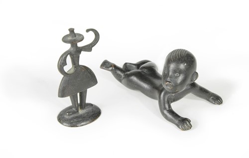 Lot 52 - Two miniature Hagenauer bronze figures