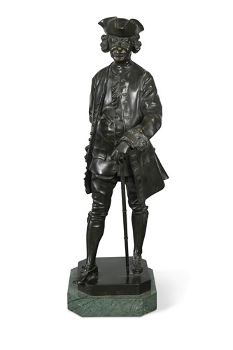 Lot 809 - After Antonio Dal Zotto, a bronze figure of Venetian playwright Carlo Goldoni