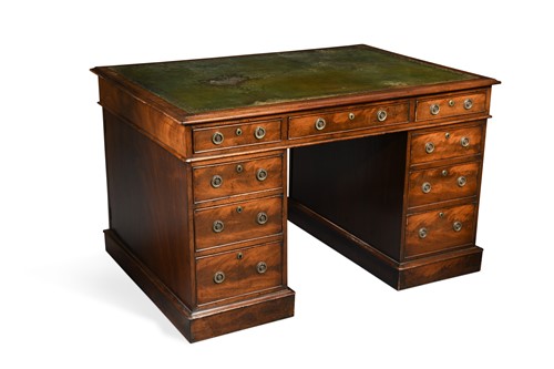 Lot 956 - A mahogany partners' desk, 19th century