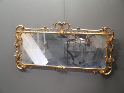 Lot 521 - Rococo style gilt frame mirror (damaged;...