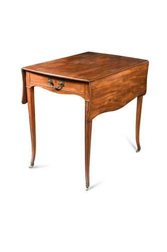 Lot 937 - A mahogany serpentine Pembroke table, 19th century