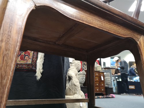 Lot 458 - A pair of Chinese horse shoe backed hardwood armchairs Quanli, in late Ming Dynasty style, 20th century