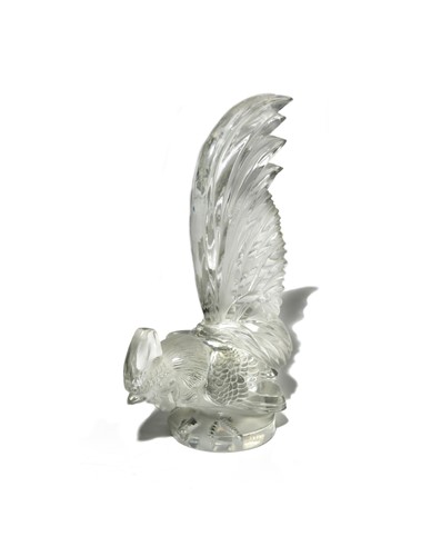 Lot 7 - Coq Nain, an R. Lalique glass mascot