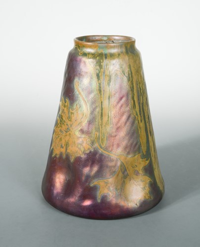 Lot 25 - A Clément Massier iridescent lustre glazed earthenware vase