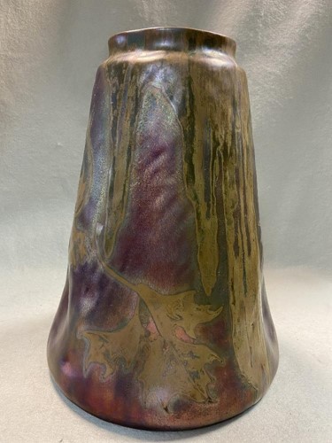 Lot 25 - A Clément Massier iridescent lustre glazed earthenware vase
