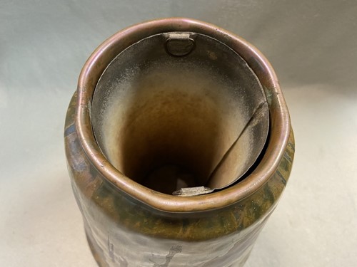 Lot 25 - A Clément Massier iridescent lustre glazed earthenware vase