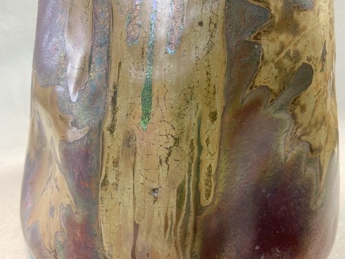 Lot 25 - A Clément Massier iridescent lustre glazed earthenware vase
