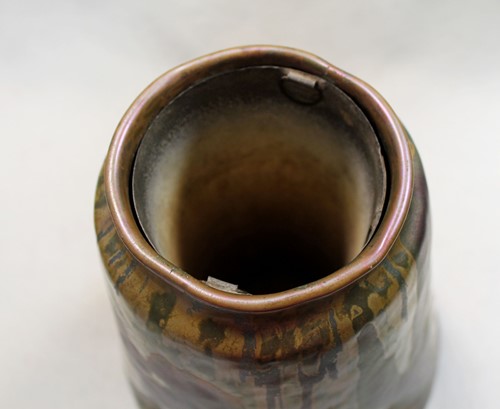 Lot 25 - A Clément Massier iridescent lustre glazed earthenware vase