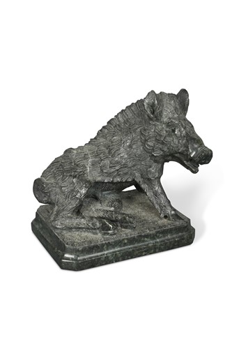 Lot 828 - Il Porcino, a serpentine marble figure of the Uffizi Boar