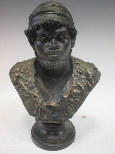 Lot 22 - An Austrian cold painted terracotta bust of an Arab man