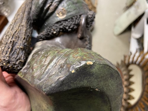 Lot 22 - An Austrian cold painted terracotta bust of an Arab man