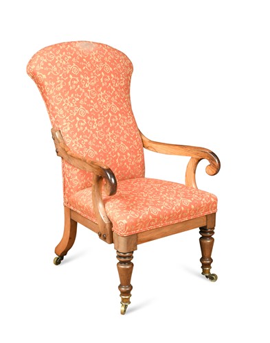 Lot 990 - An early Victorian rosewood armchair