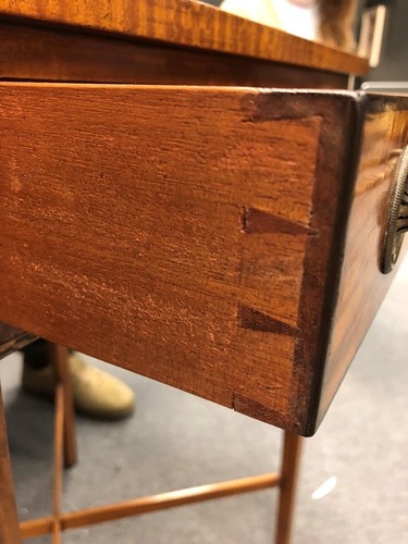 Lot 960 - A Regency style satinwood cheveret