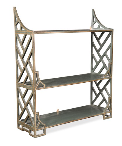 Lot 942 - A Regency style three tier wall shelf