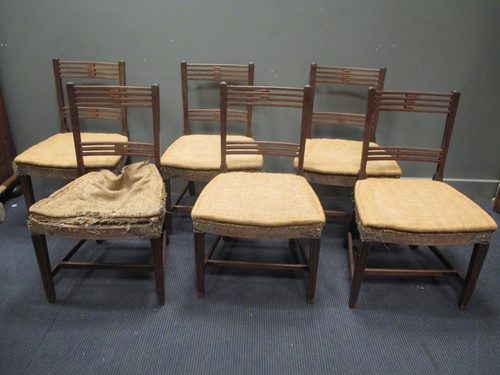 Lot 509 - A set of six George III chairs