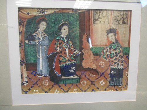 Lot 430 - A set of four Chinese gouaches on rice paper,...