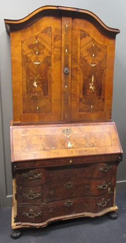 Lot 623 - An 18th century Austrian walnut and inlaid...