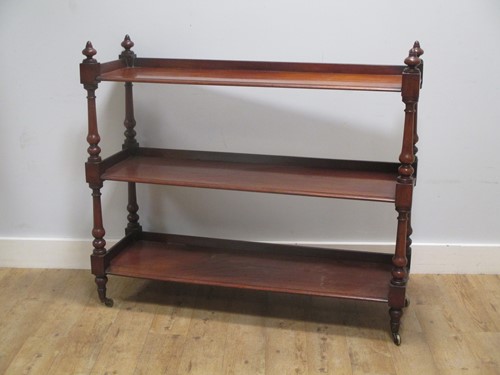 Lot 498 - A Victorian mahogany three tier buffet 110 x...