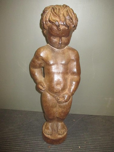 Lot 350 - A cast iron figure of Manneken Pis