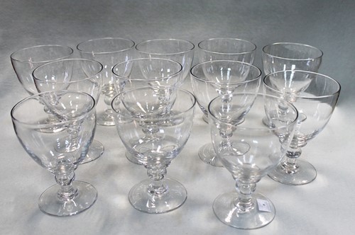 Lot 35 - A set of twelve 19th century glass rummers