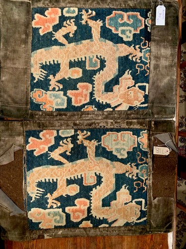 Lot 397 - Two Tibetan single seat rugs, circa 1900-1930
