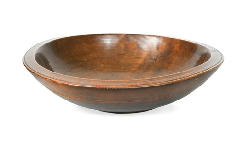 Lot 768 - A 19th century turned treen dairy bowl