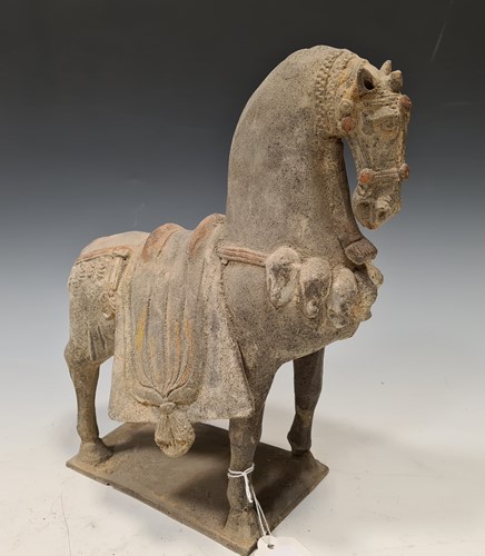 Lot 164 - A Chinese pottery model of a Fereghan Horse,...