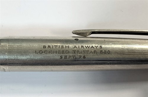 Lot 293 - Parker - A rolled gold fountain pen engraved 'Concorde Aircraft  216' and another