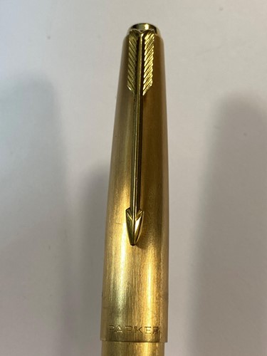Lot 293 - Parker - A rolled gold fountain pen engraved 'Concorde Aircraft  216' and another