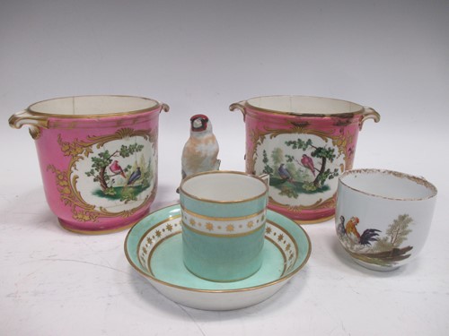 Lot 22 - A pair of Sevres two-handled cache pots,...