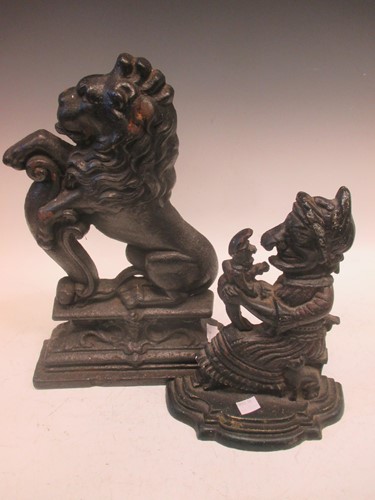 Lot 153 - A 19th century cast iron doorstop in the form...