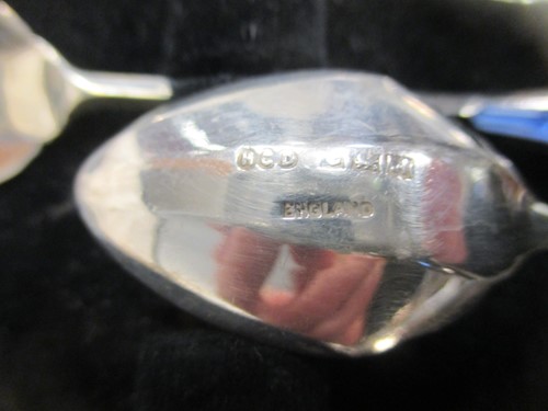 Lot 219 - A pair of Georgian silver salts, six silver...