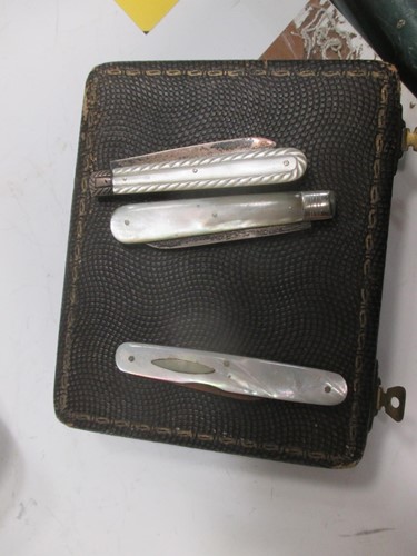 Lot 219 - A pair of Georgian silver salts, six silver...