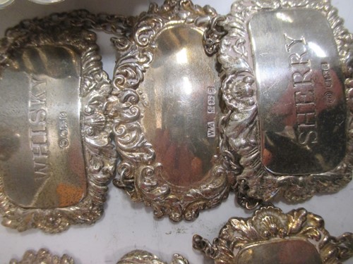 Lot 219 - A pair of Georgian silver salts, six silver...