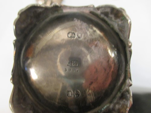 Lot 219 - A pair of Georgian silver salts, six silver...