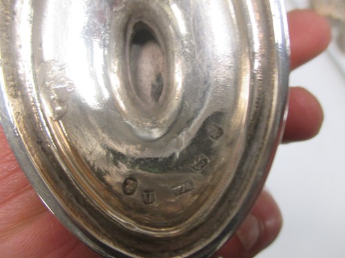 Lot 219 - A pair of Georgian silver salts, six silver...