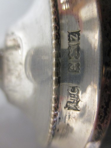 Lot 219 - A pair of Georgian silver salts, six silver...