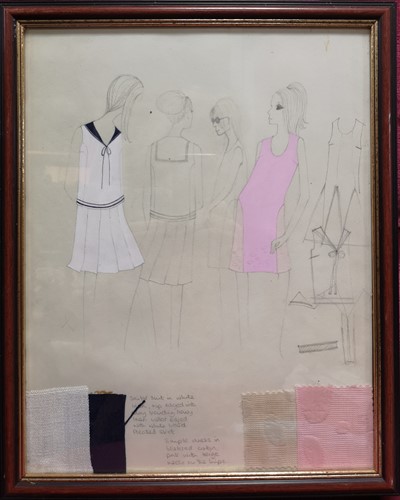Lot 271 - A collection of loose and framed 1960s fashion...