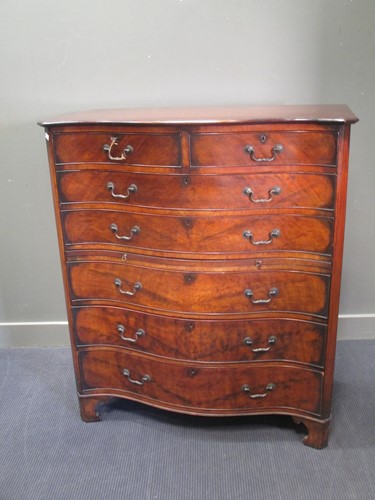 Lot 657 - A 19th century mahogany chest of two short and...