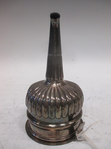 Lot 214 - An antique silver wine funnel, London 1820,...