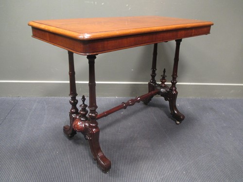 Lot 546 - A Victorian mahogany table, the round cornered...