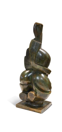 Lot 56 - Rudolf Belling, (German, 1886-1972), Cubist Composition, bronze