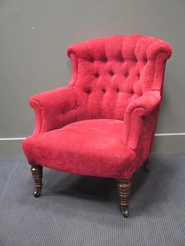 Lot 514 - A Late Victorian rosewood armchair the...