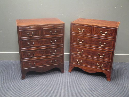 Lot 487 - A matched pair of Georgian style mahogany...